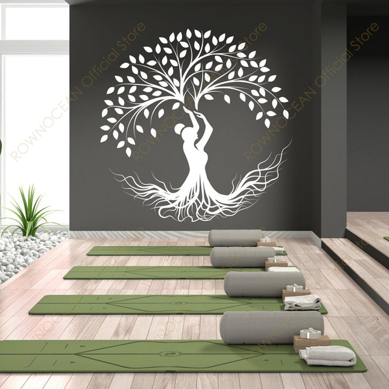Interior Design Studio - Autocollant mural d'arbre de Yoga au