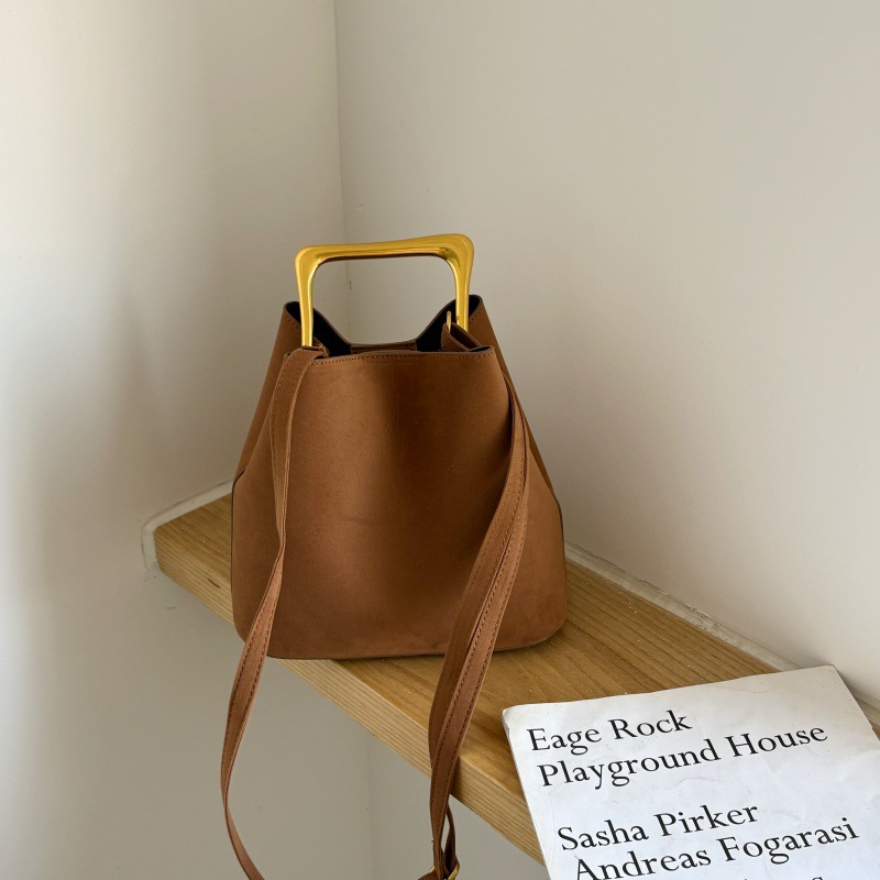 Interior Design Gold - Sac seau en daim de luxe