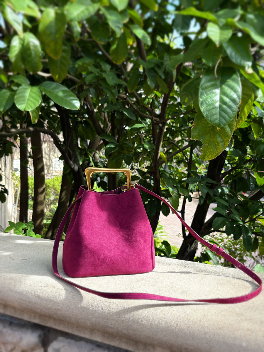 Sac seau en daim de luxe pour  - Interior Design Gold avis et prix