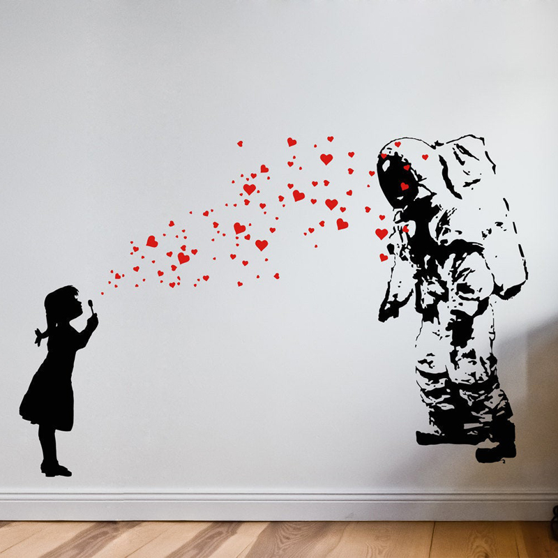 Wall Decal ASTRONAUT & HEART B - Interior Design Studio avis et prix